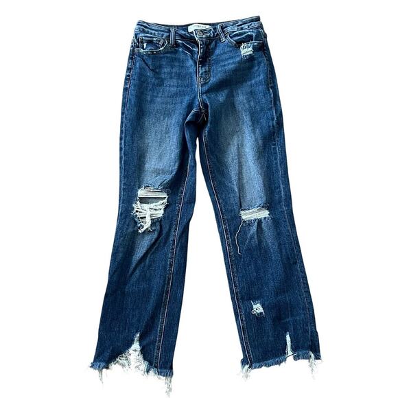 Lovervet Distressed Straight-Leg Jeans – Size 27/5 - Picture 1 of 5